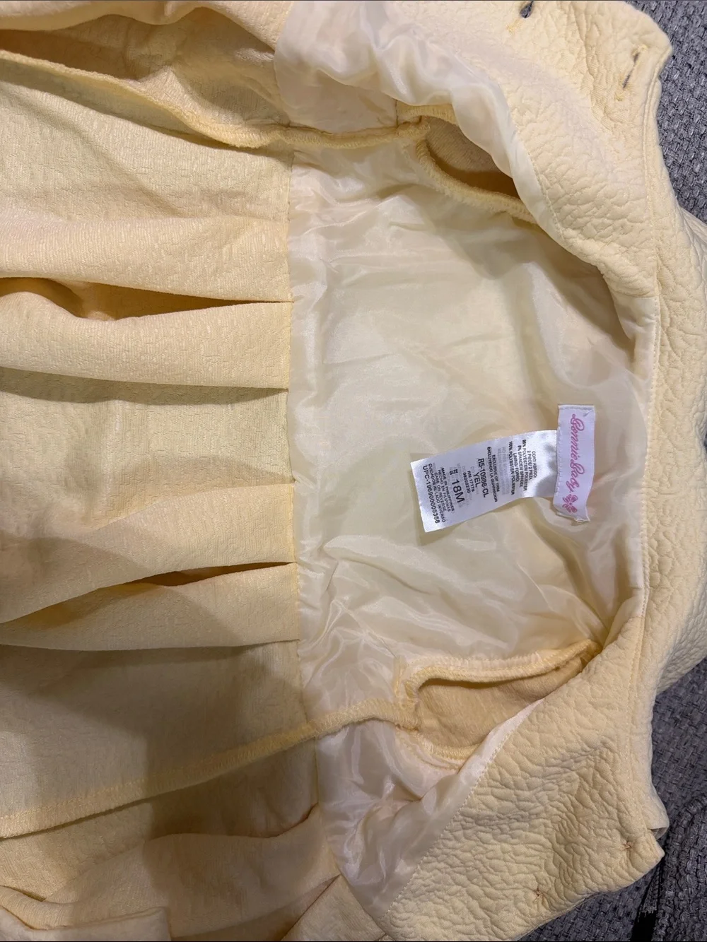 Gymboree Girls' Soft Yellow Pleated Pea Coat